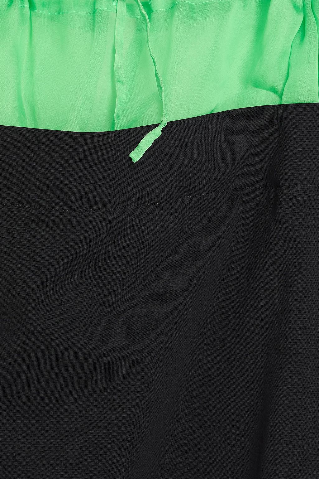 A.W.A.K.E. MODE Organza-paneled wool-blend crepe midi pencil skirt