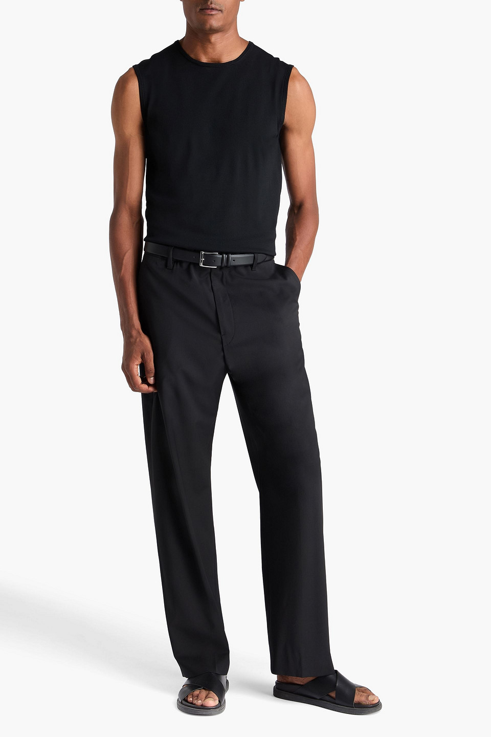 SANDRO WOOL-BLEND PANTS