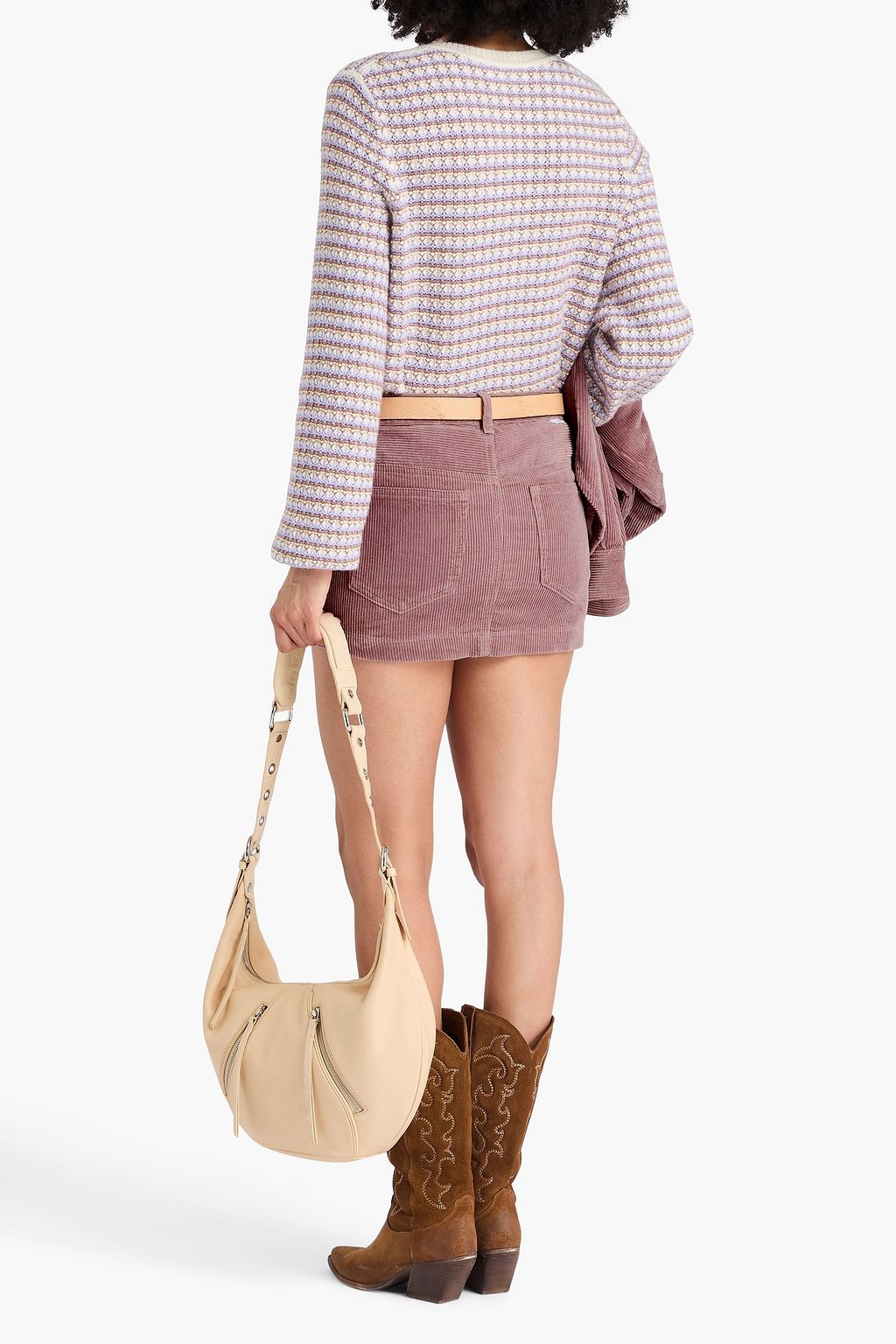 MARANT ÉTOILE コットン&リネン混コーデュロイ ミニスカート