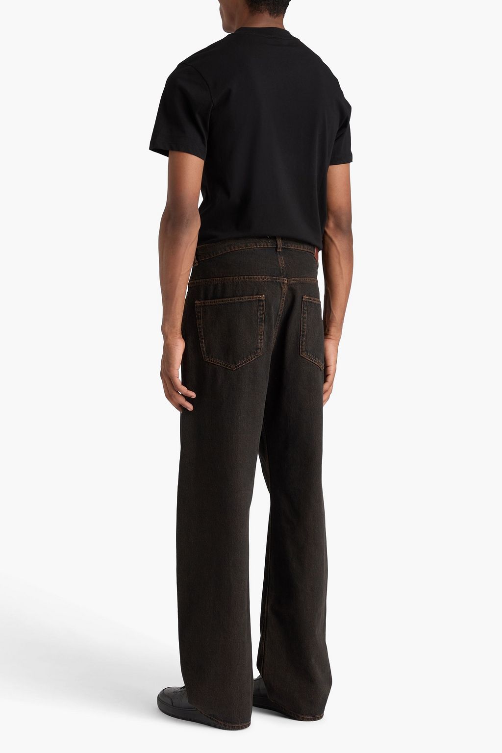 SANDRO Embroidered cotton-jersey T-shirt