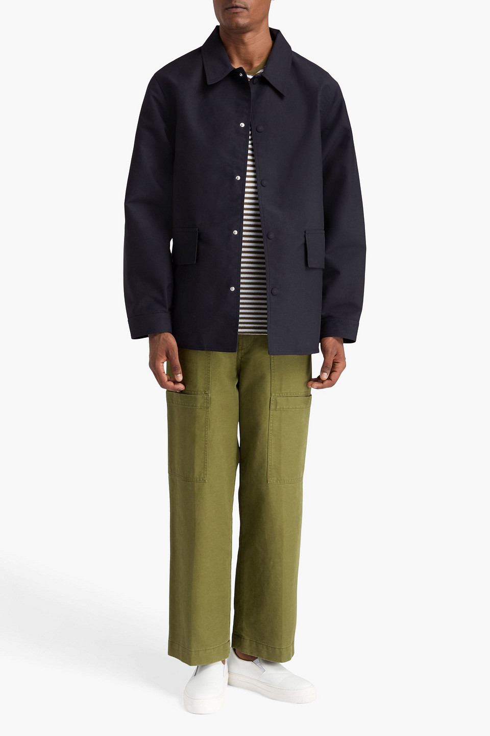 Officine Generale Hope Twill Jacket In Blue
