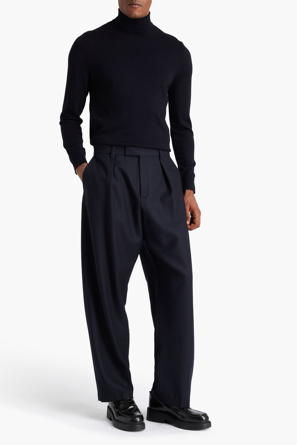 SANDRO WOOL-TWILL PANTS