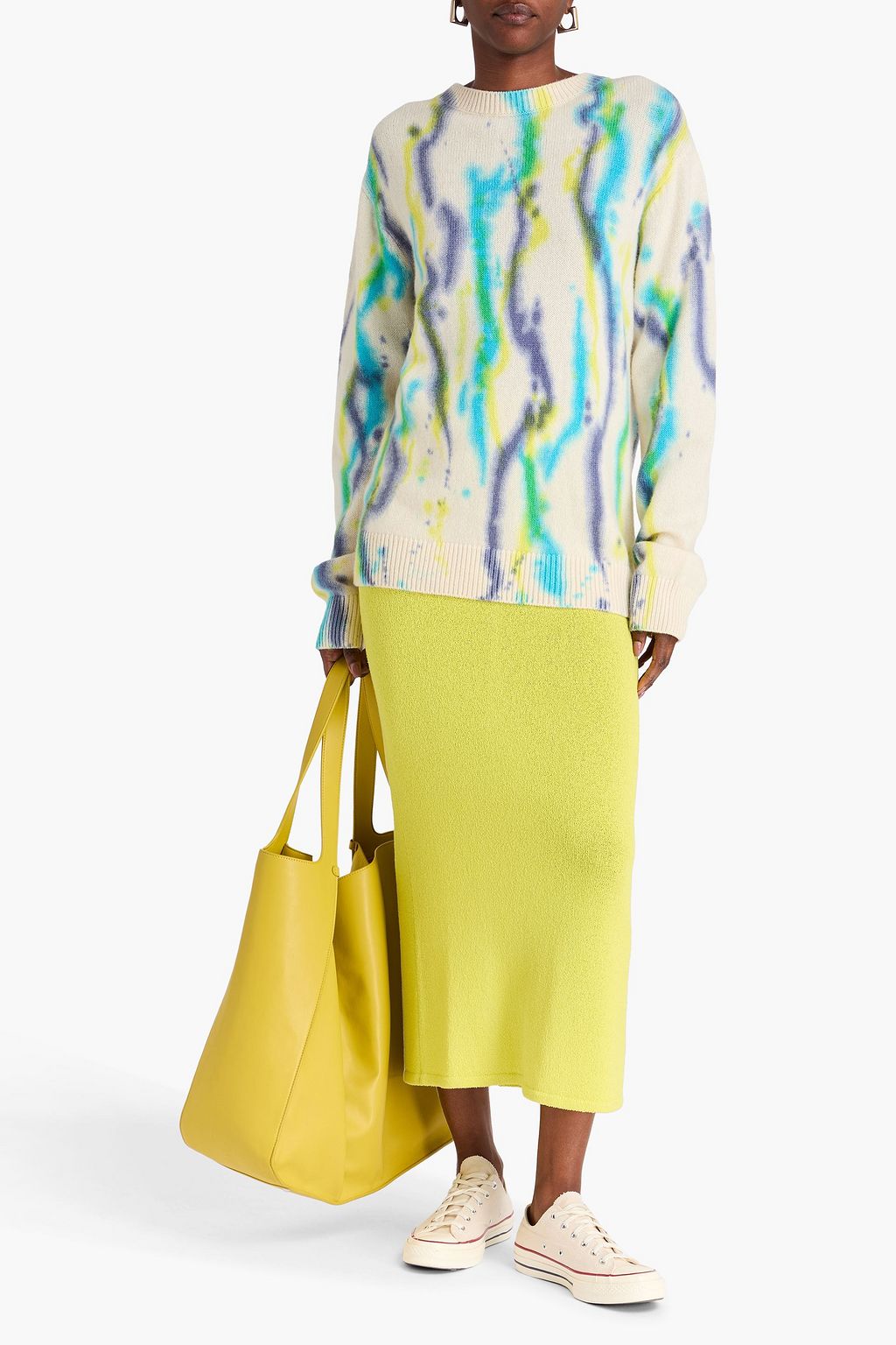 THE ELDER STATESMAN Tie-dyed cashmere sweater