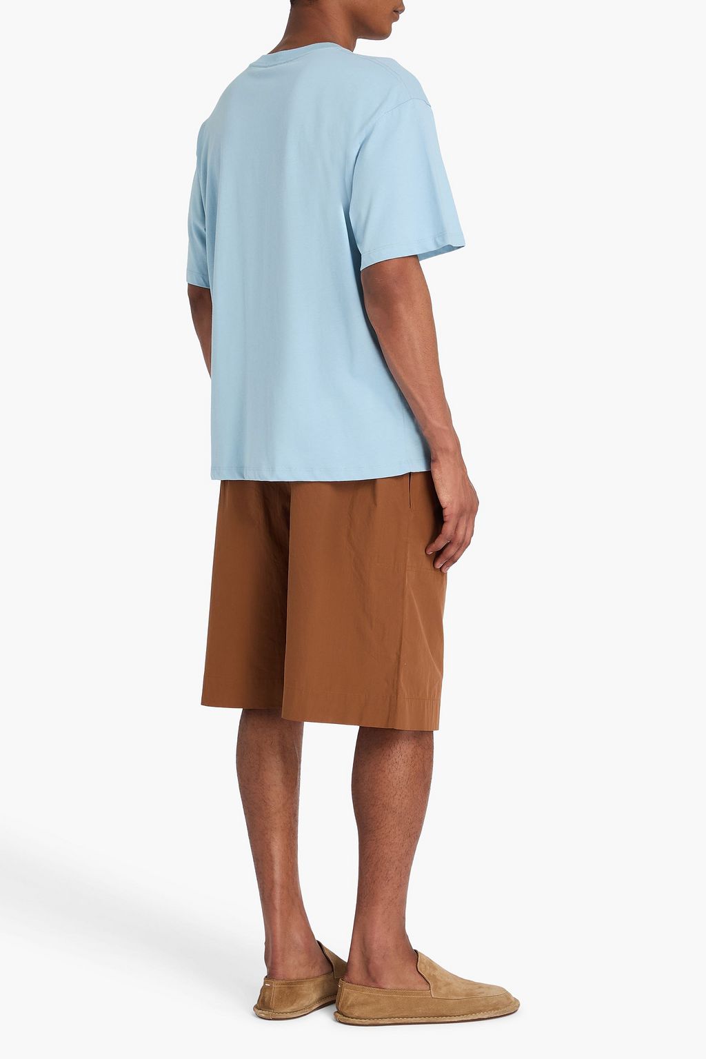SANDRO Floral-appliquéd cotton-jersey T-shirt
