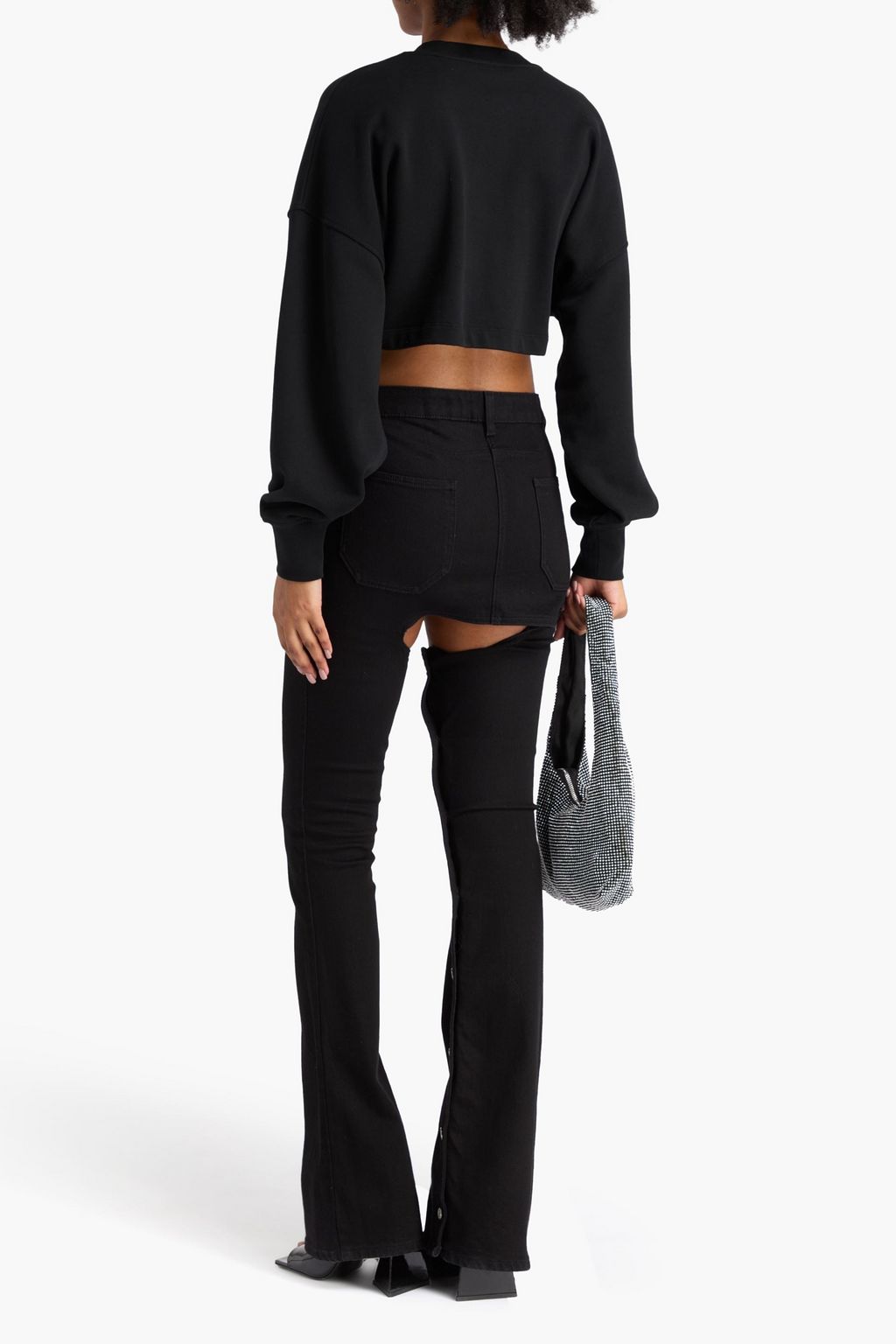 COURRÈGES Cutout high-rise flared jeans