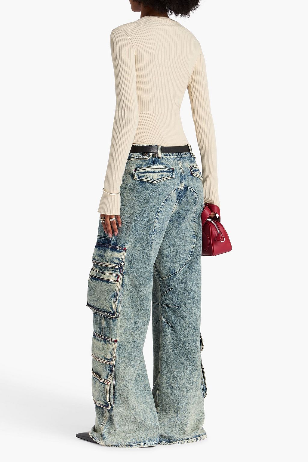 COURRÈGES Body aus Rippstrick