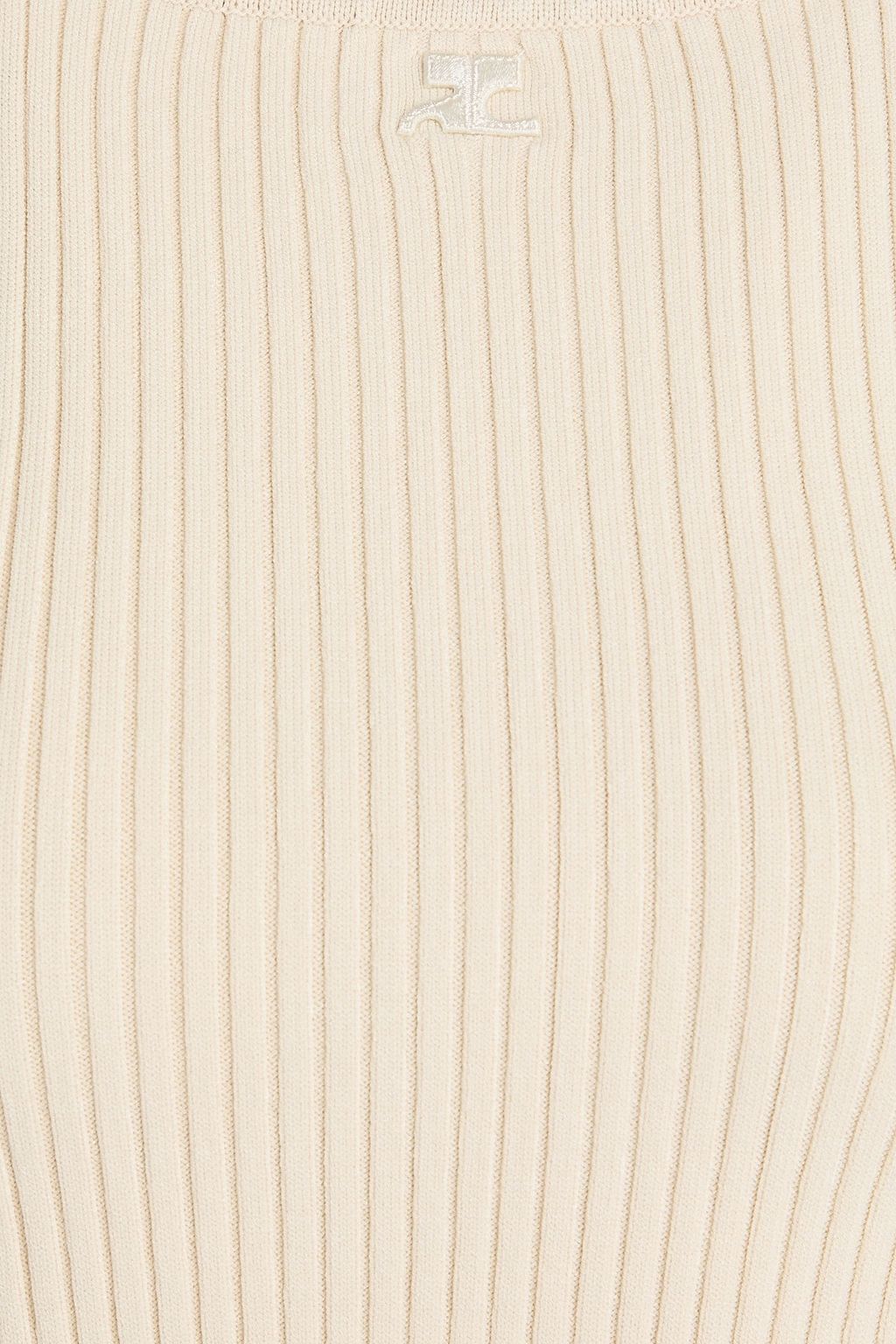 COURRÈGES リブ編みニット トップス
