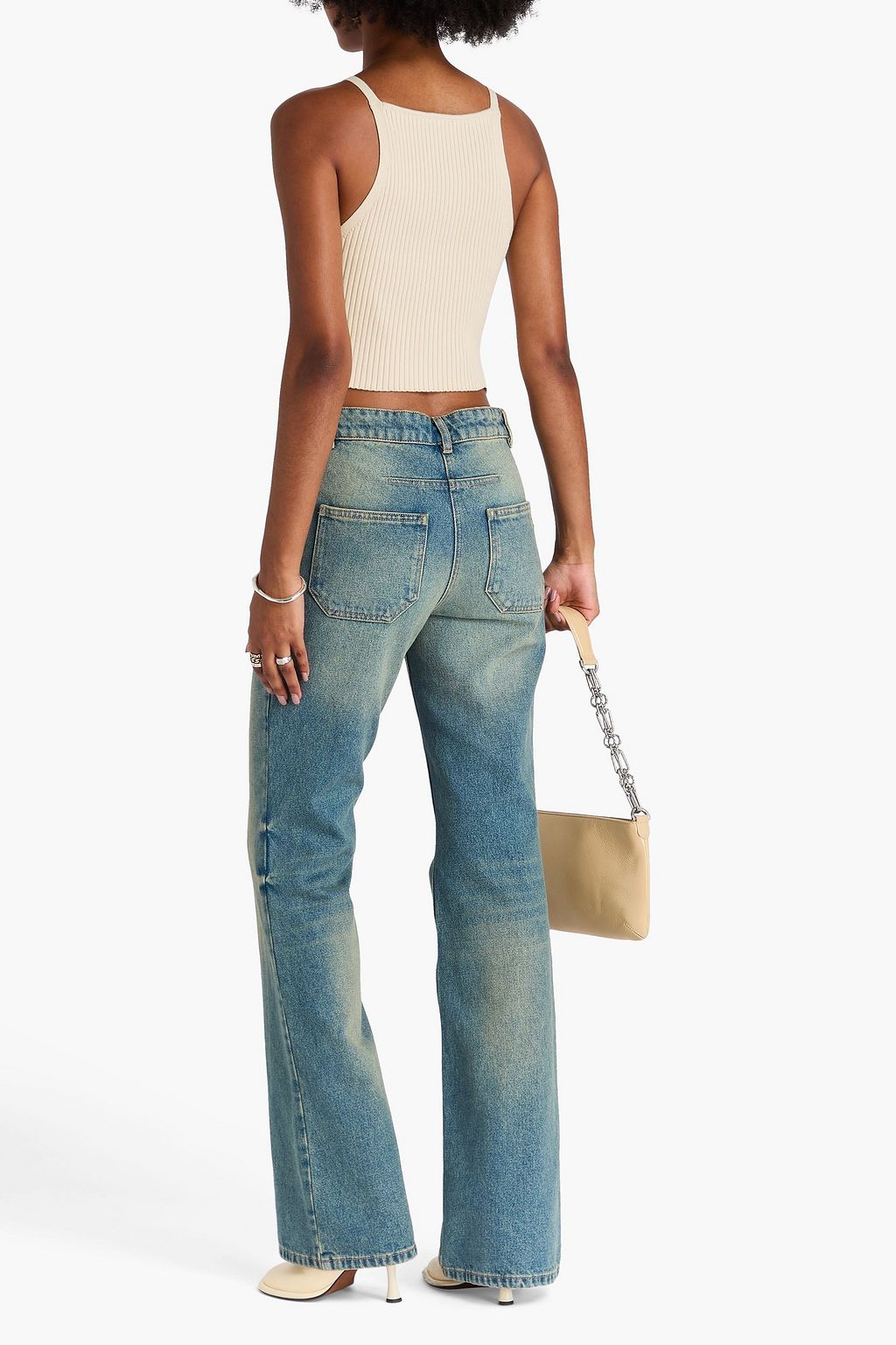 COURRÈGES リブ編みニット トップス