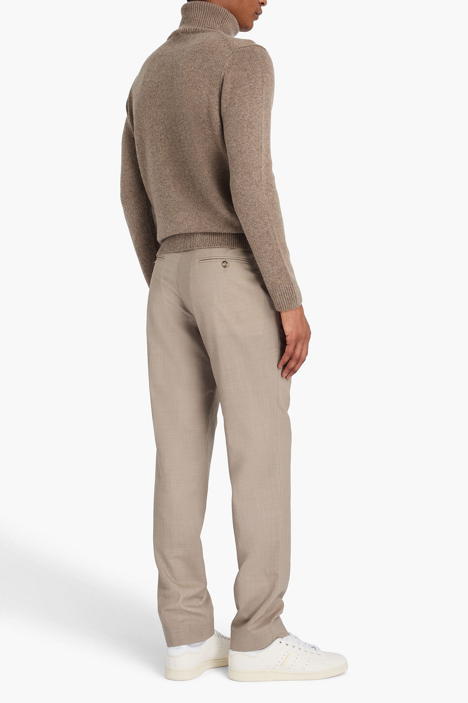 SANDRO WOOL-CREPE PANTS