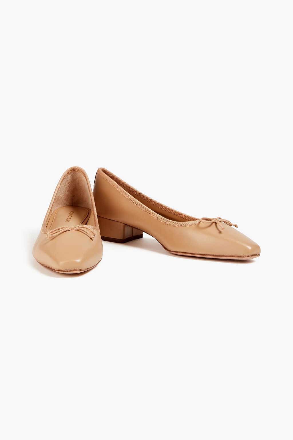 VERONICA BEARD Cecile bow-detailed leather pumps