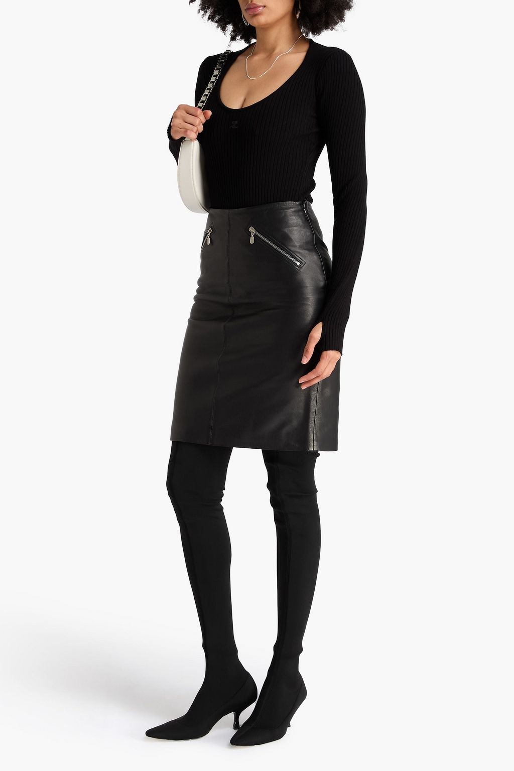 COURRÈGES Body aus Rippstrick