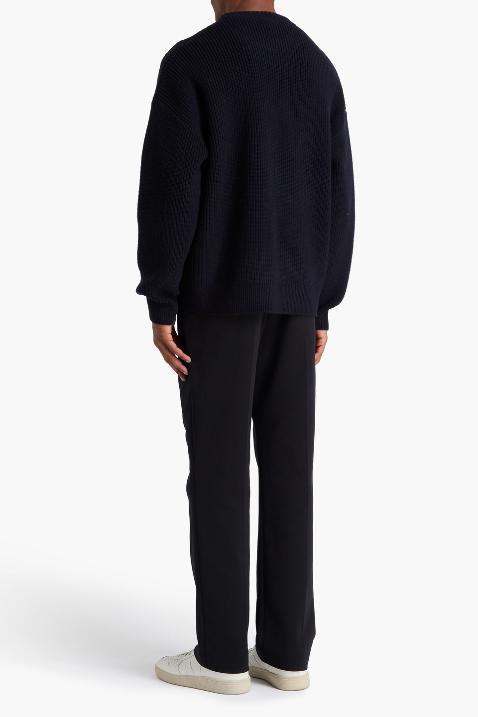 SANDRO WOOL AND CASHMERE-BLEND SWEATER