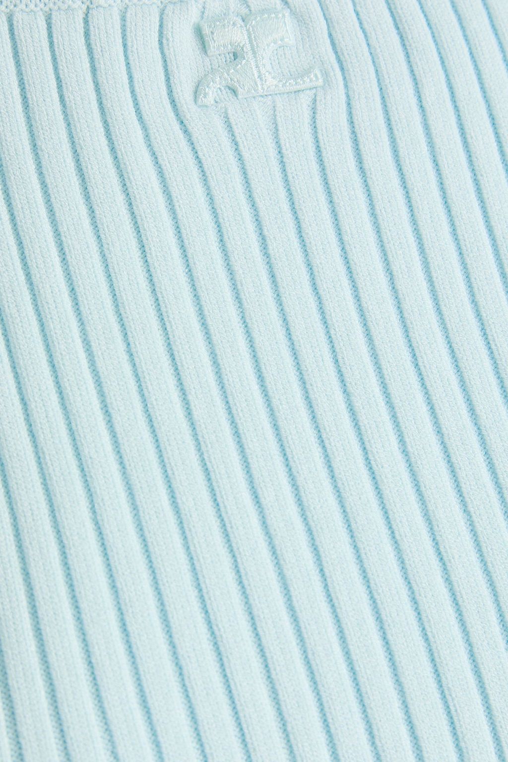 COURRÈGES Oberteil aus Rippstrick