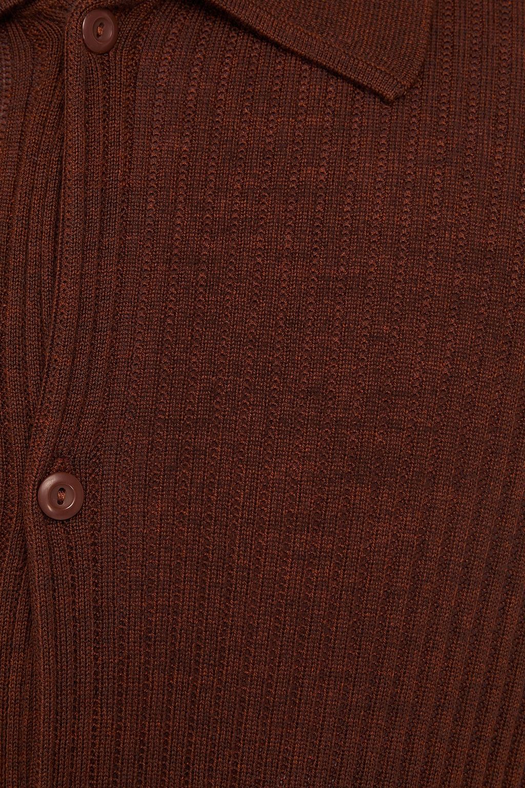 SANDRO Adam ribbed wool-blend cardigan