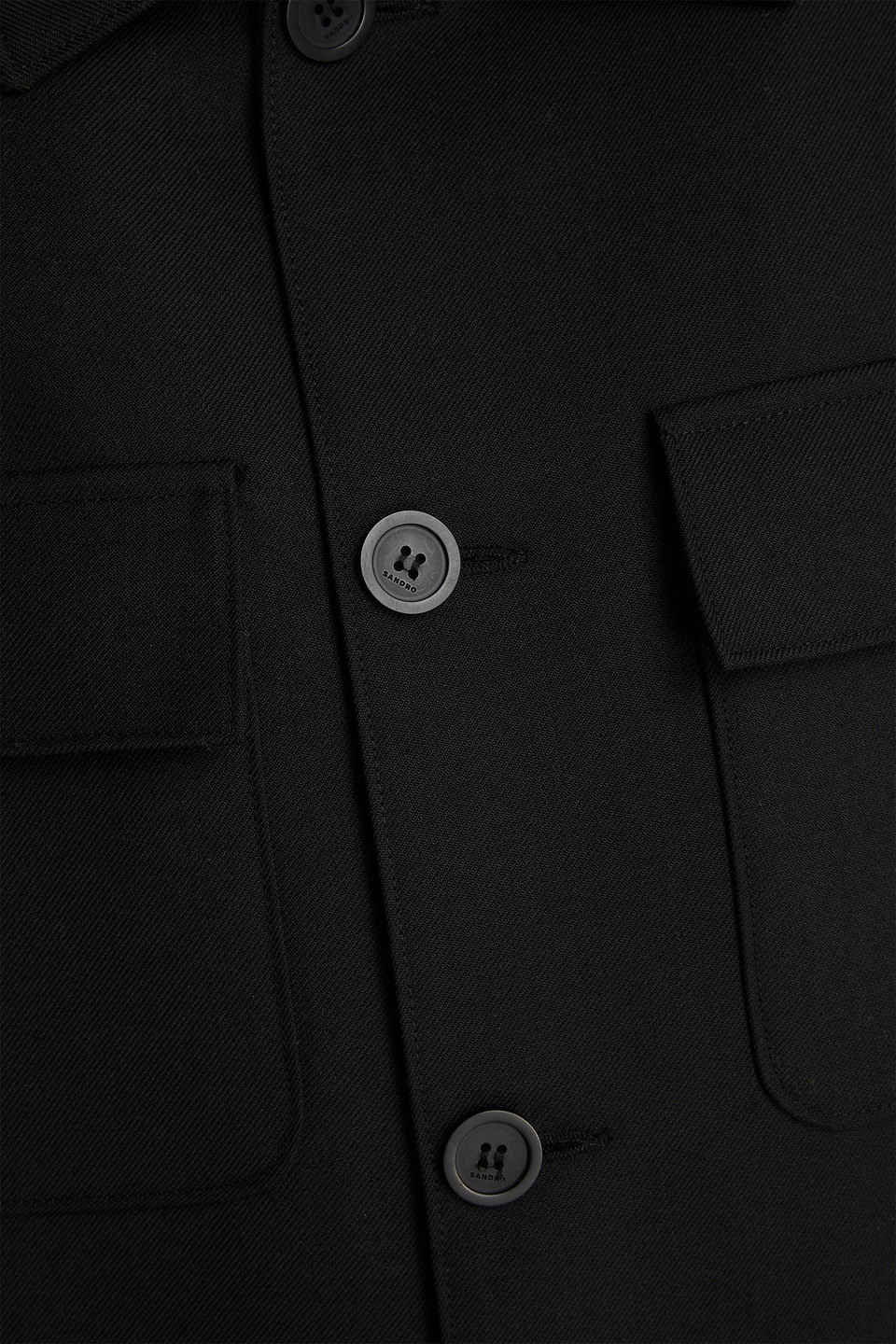 SANDRO TWILL OVERSHIRT