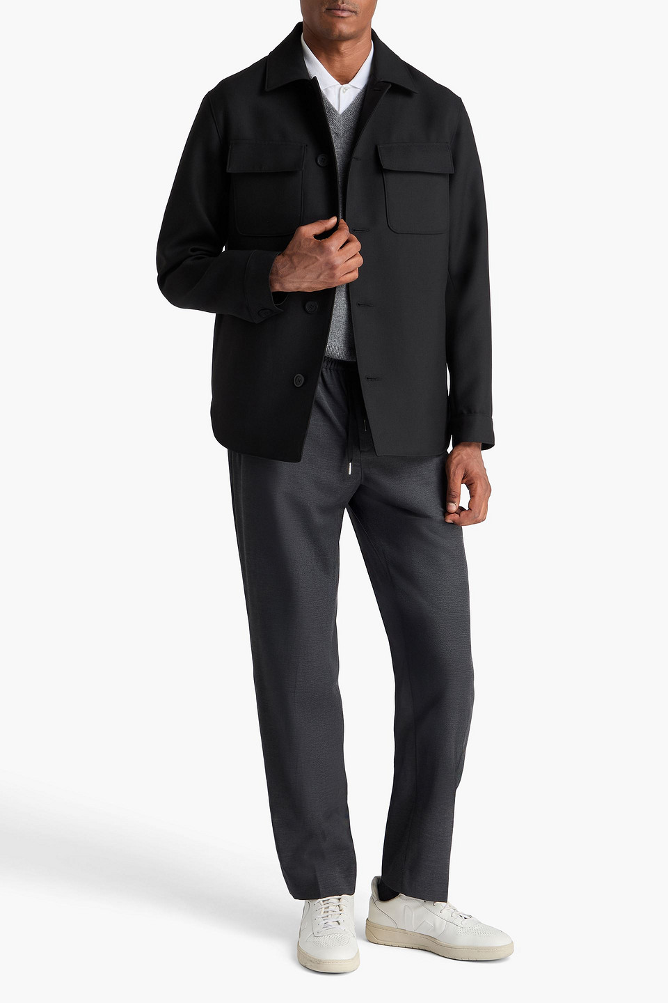 SANDRO TWILL OVERSHIRT