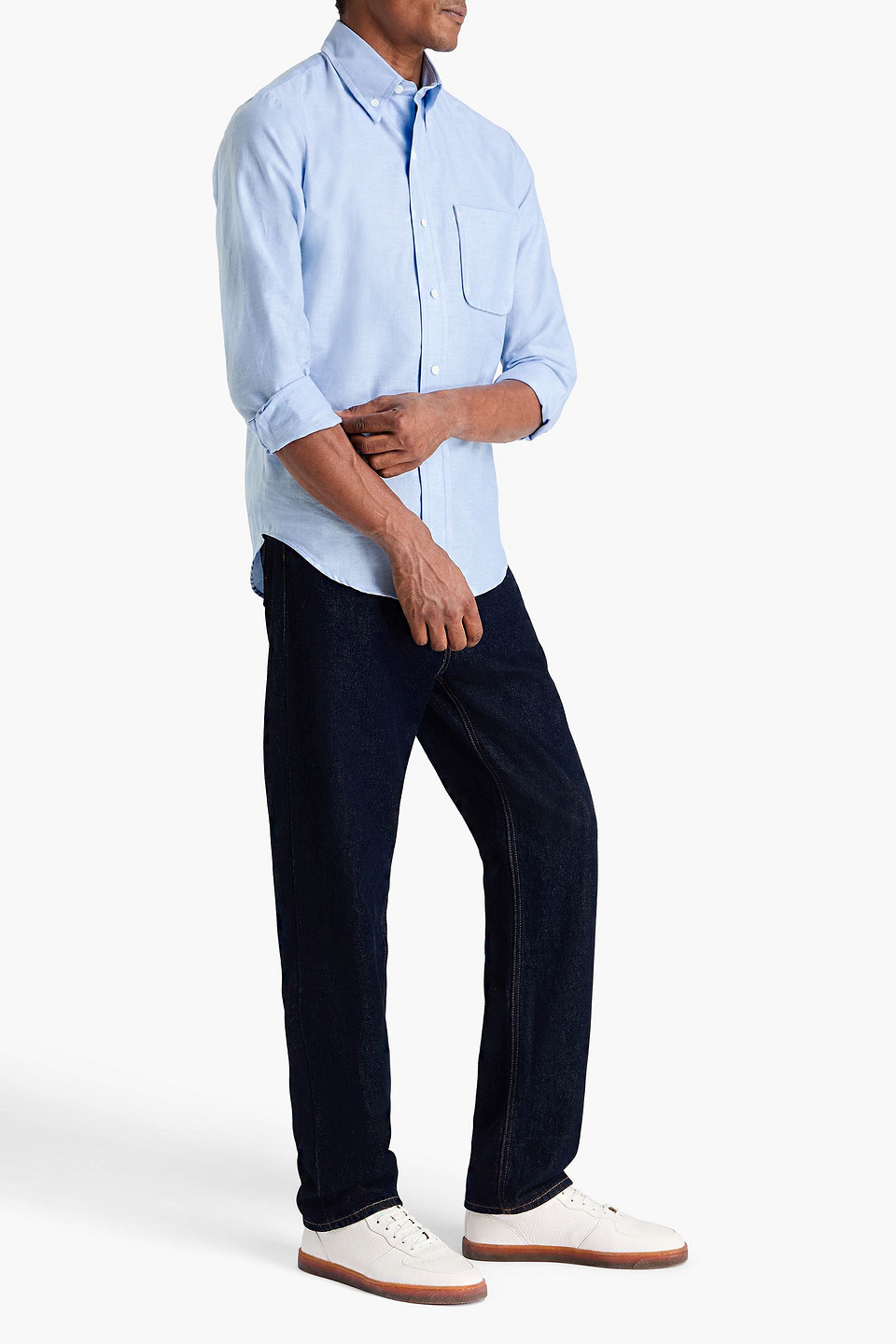  Sandro - Hemd Aus Baumwoll-oxford - Blau - Xs 