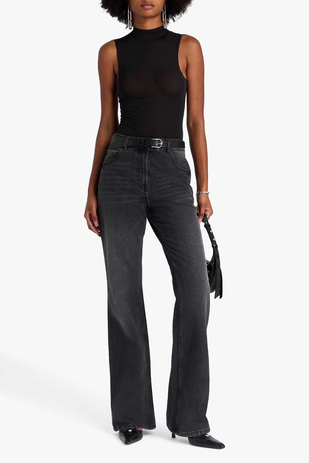 COURRÈGES Body aus Stretch-Jersey