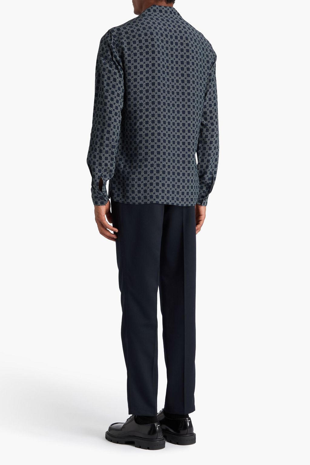 SANDRO Printed crepe shirt