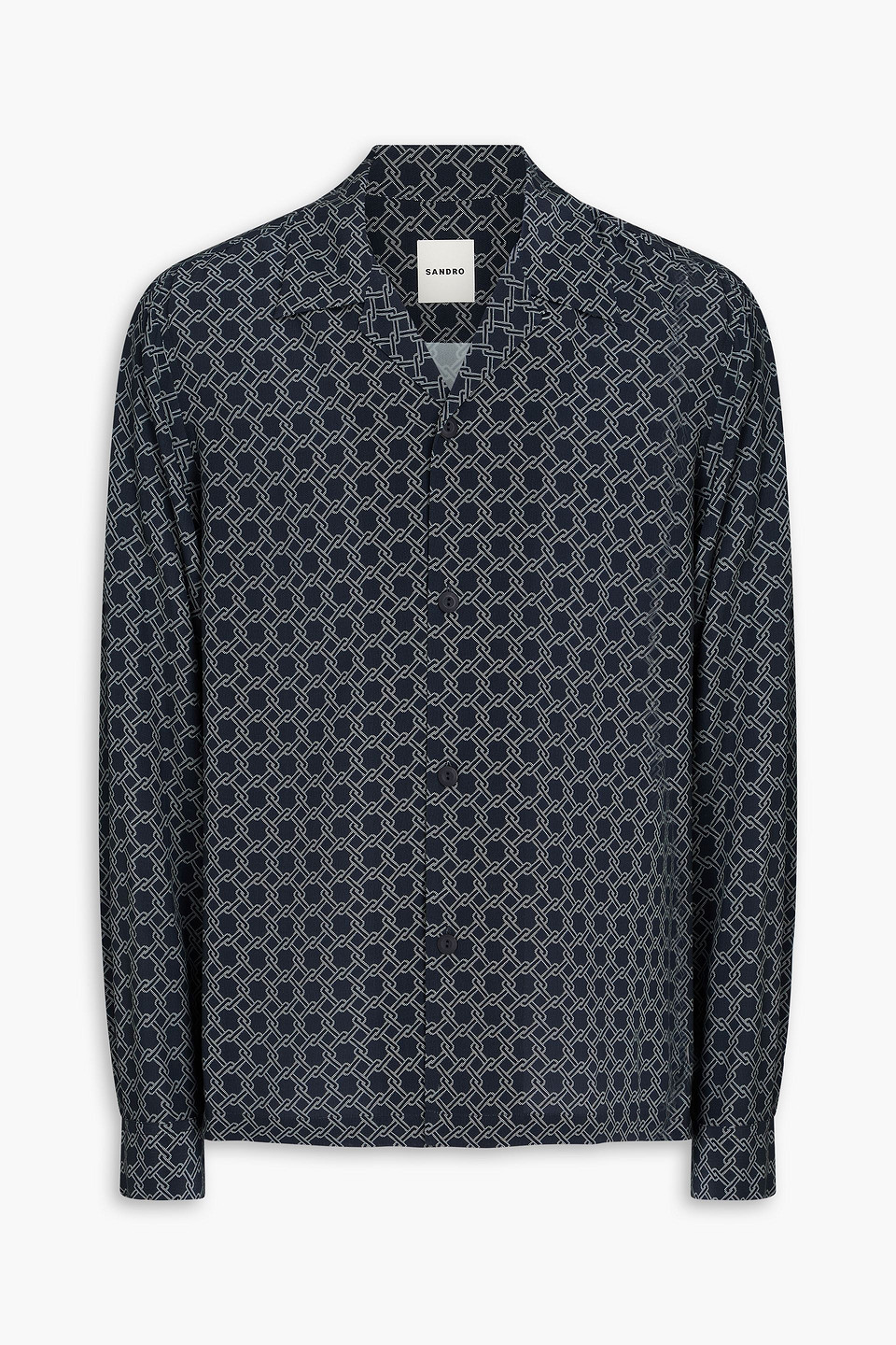 SANDRO PRINTED CREPE SHIRT