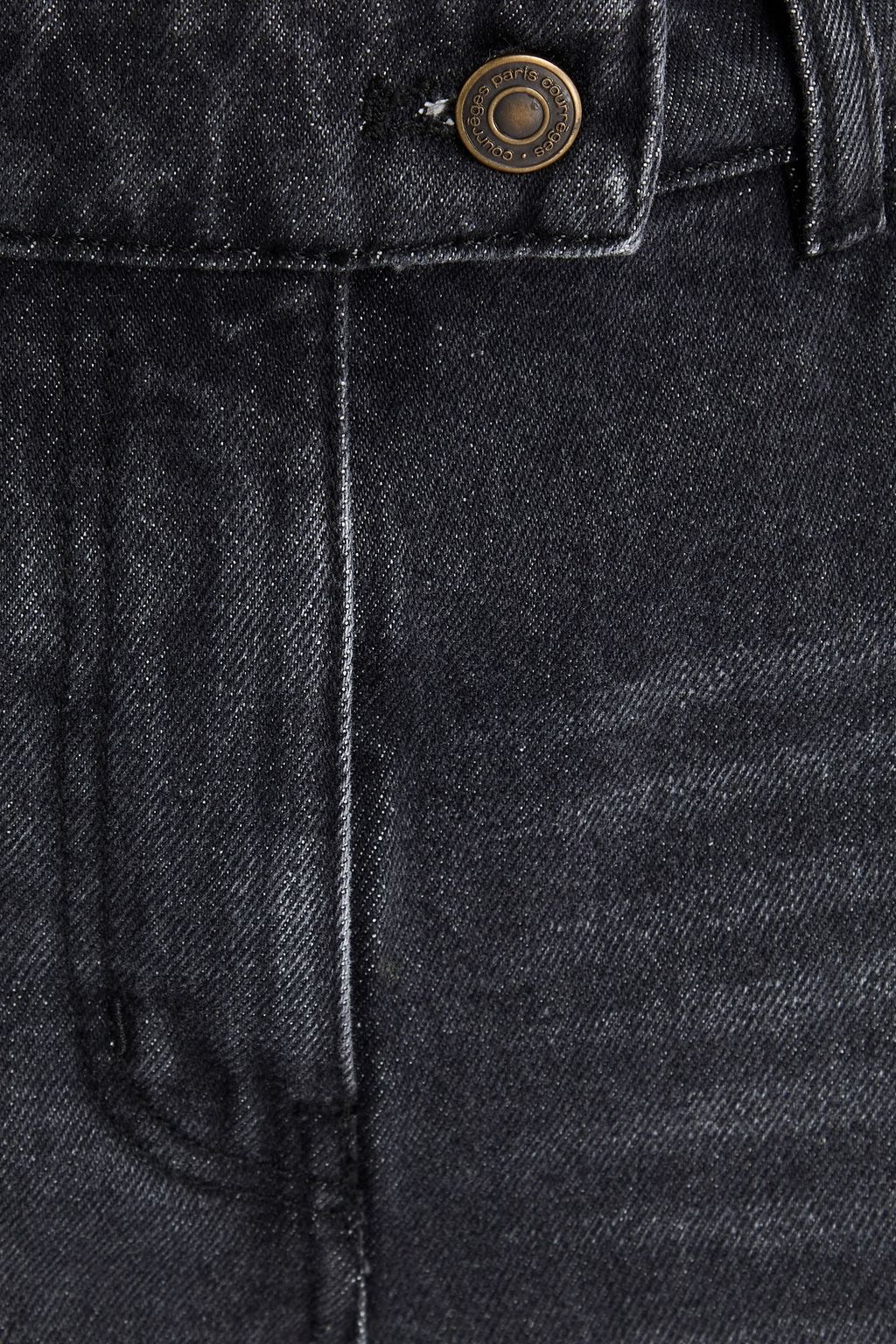 COURRÈGES Hoch sitzende Jeans mit weitem Bein in ausgewaschener Optik