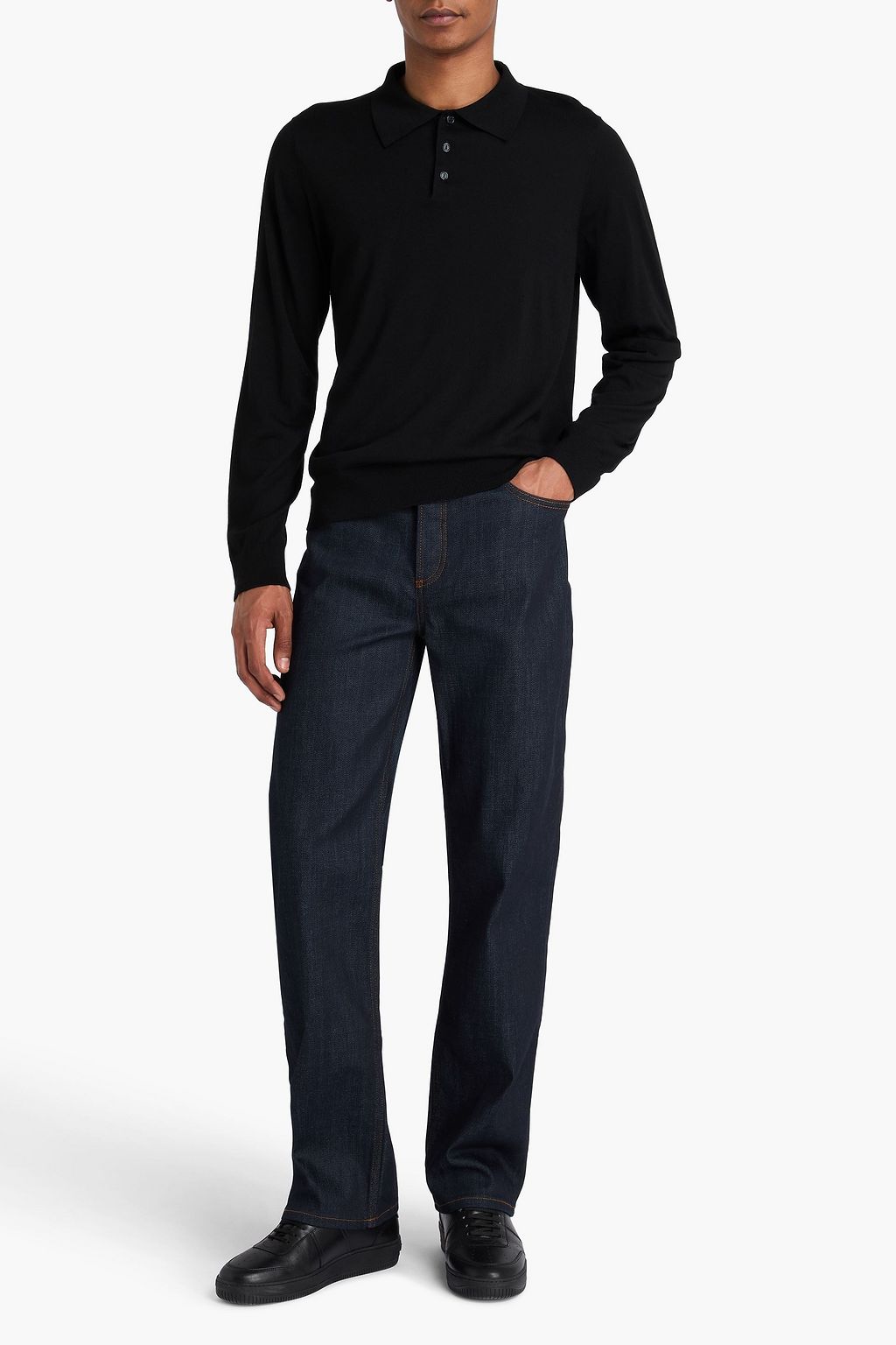 SANDRO Wool polo sweater