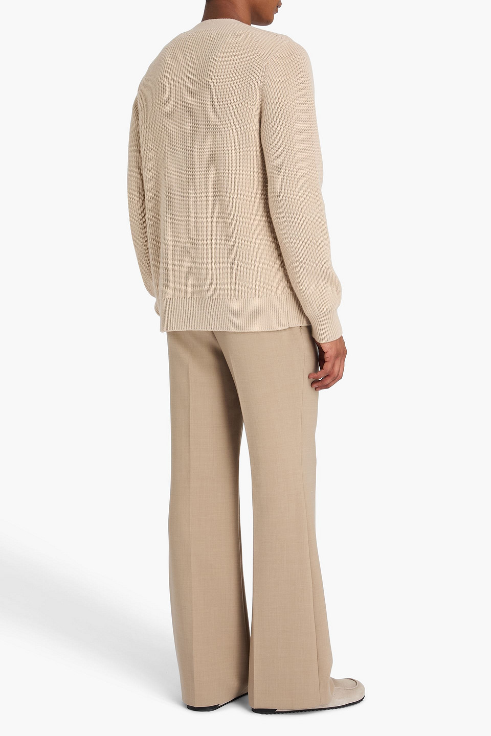 SANDRO WOOL AND CASHMERE-BLEND CARDIGAN