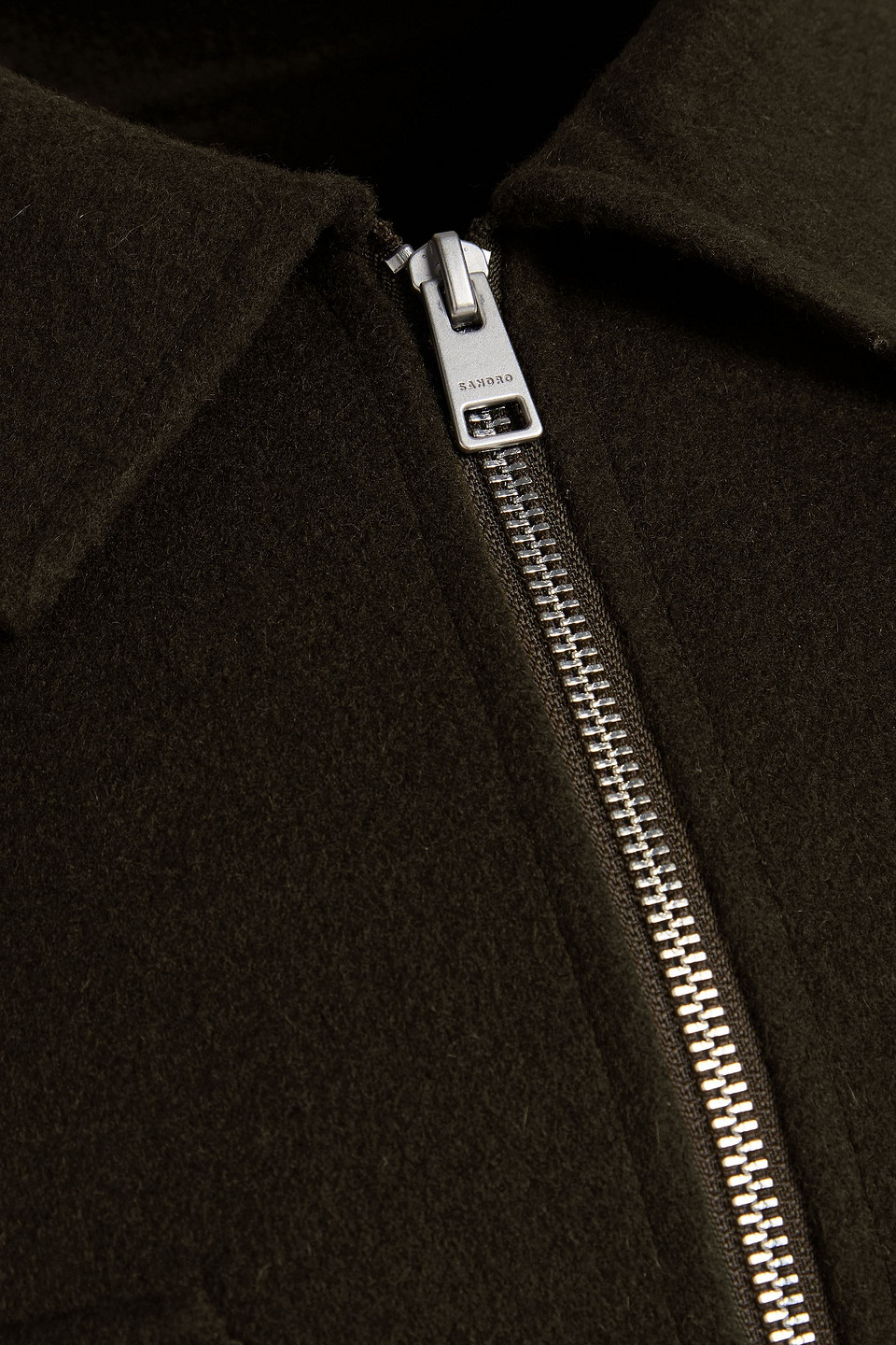 SANDRO WOOL-BLEND FELT JACKET