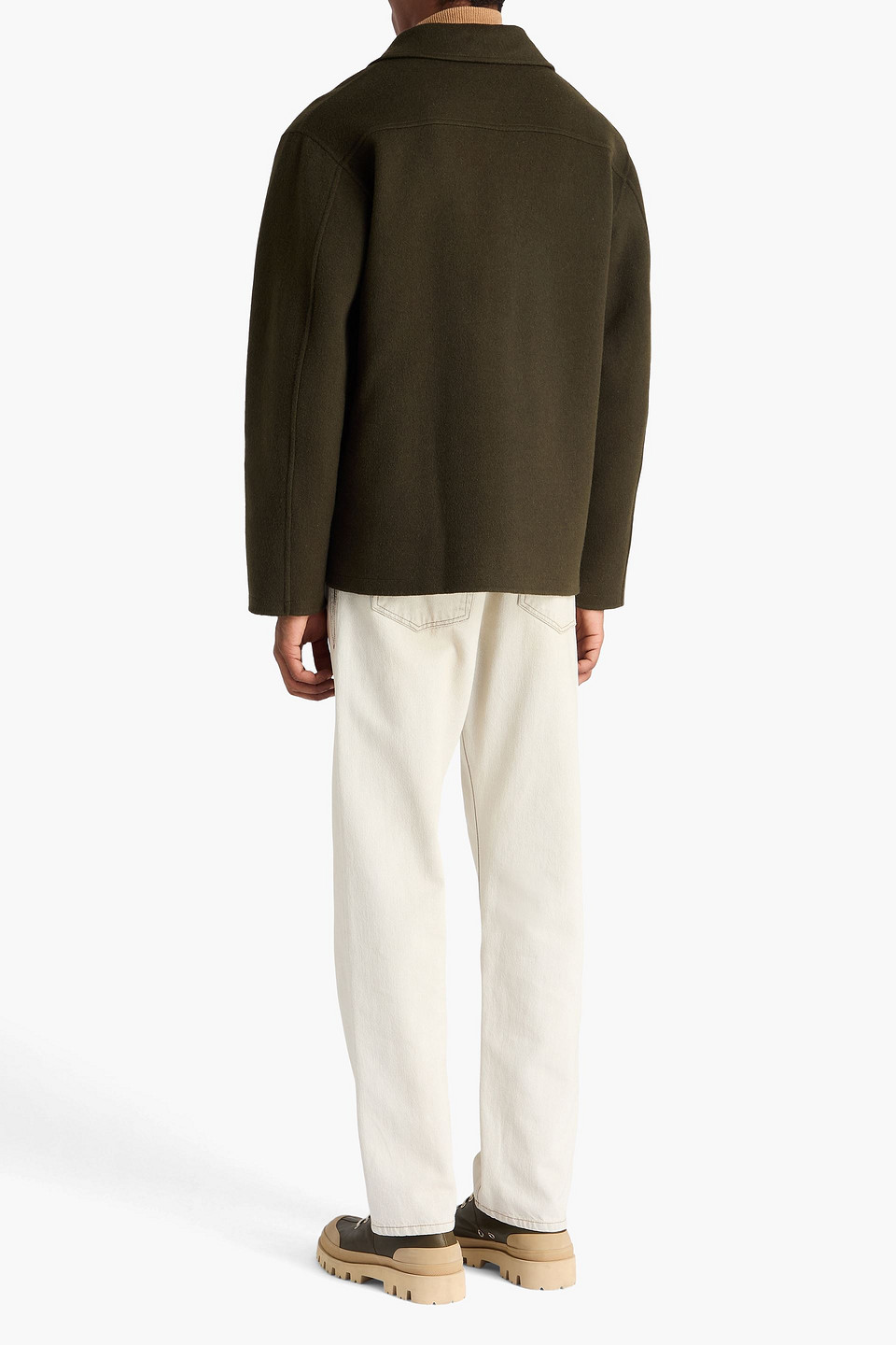 SANDRO WOOL-BLEND FELT JACKET