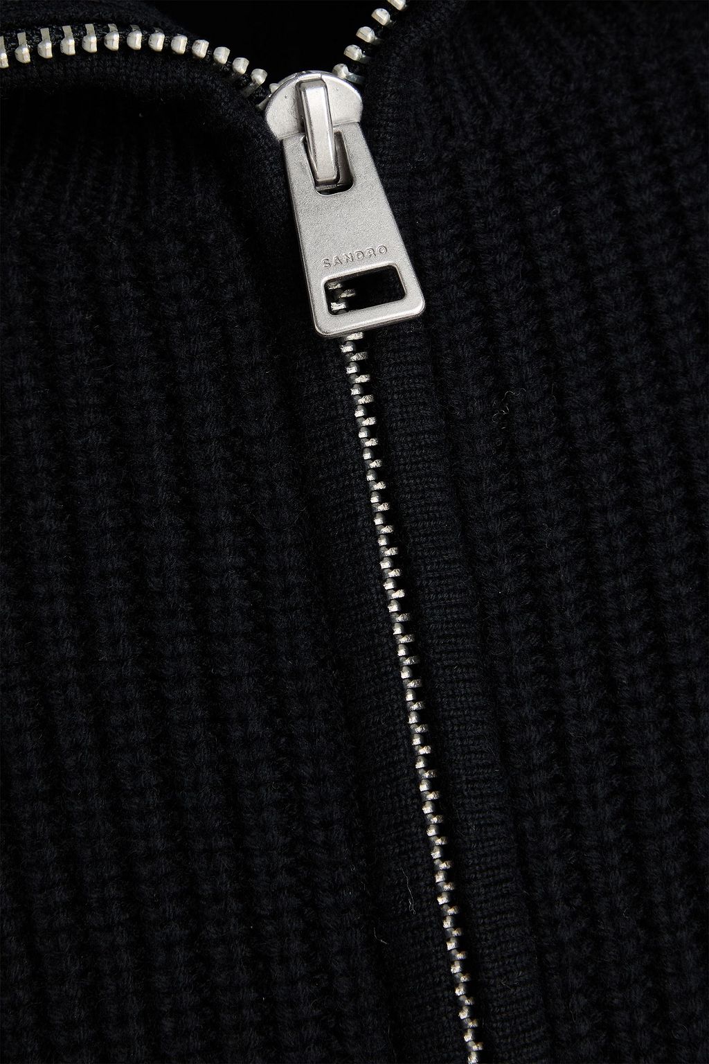 SANDRO Wool and cashmere-blend cardigan