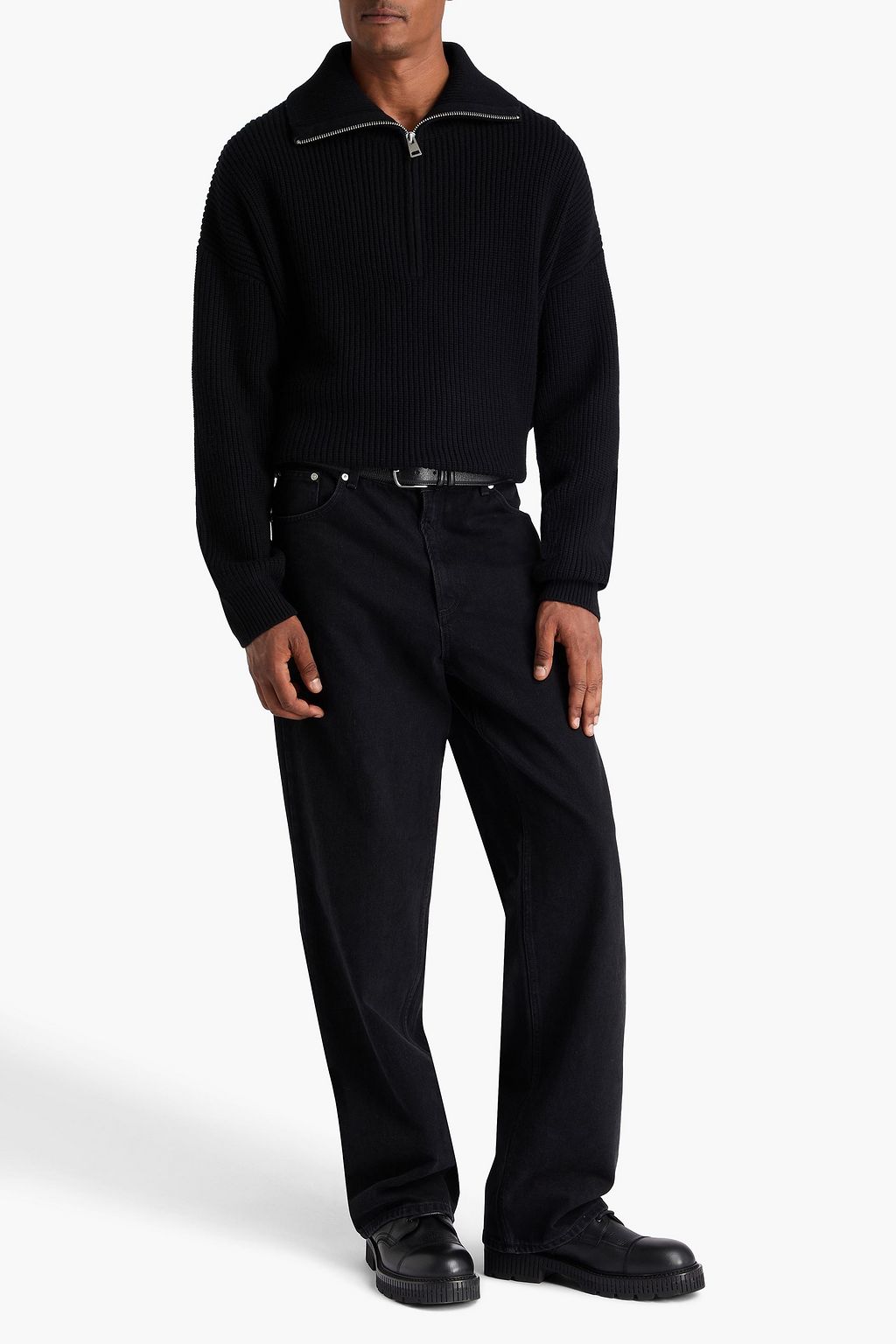 SANDRO Wool and cashmere-blend cardigan