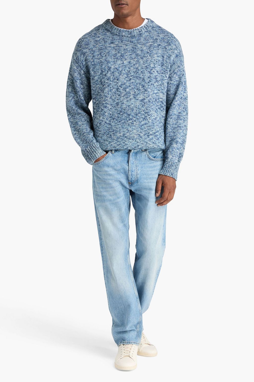 SANDRO Alberto mélange wool sweater