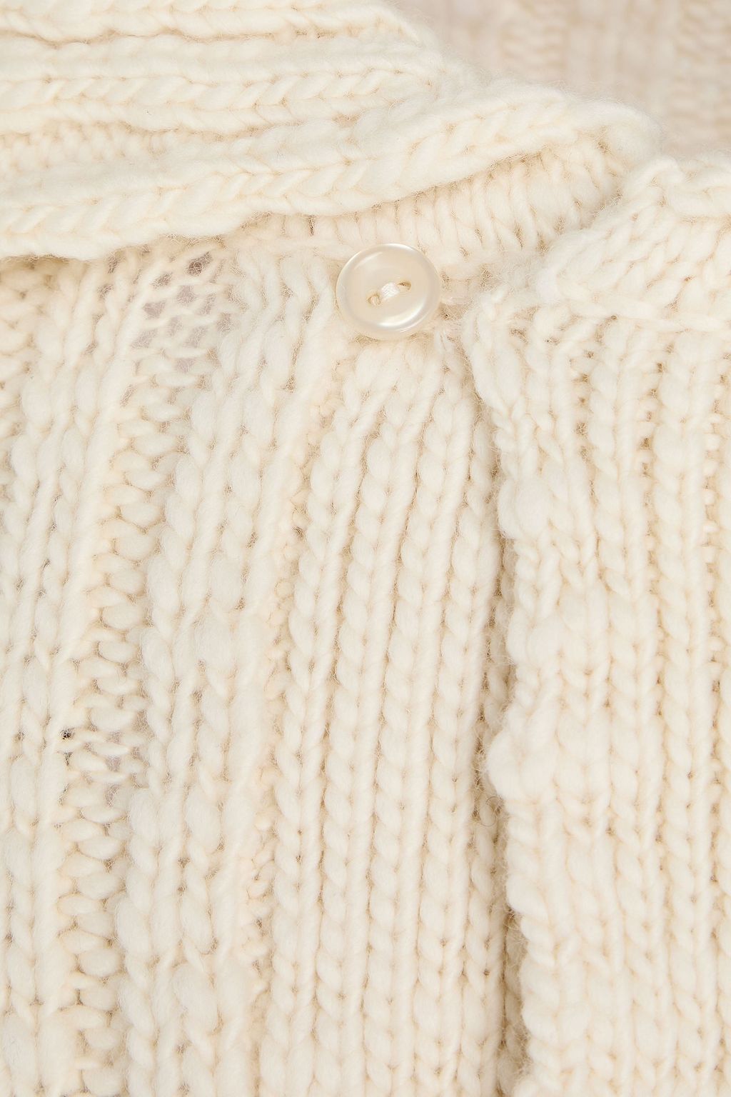 SANDRO Ribbed wool polo sweater