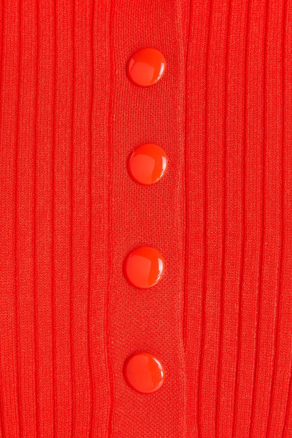 COURRÈGES Ribbed-knit polo sweater