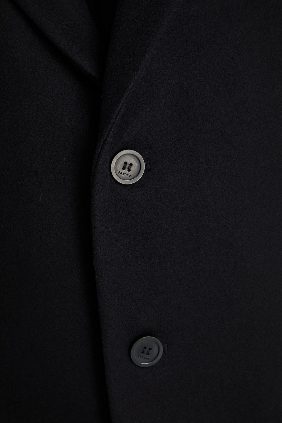 SANDRO WOOL-BLEND FELT COAT