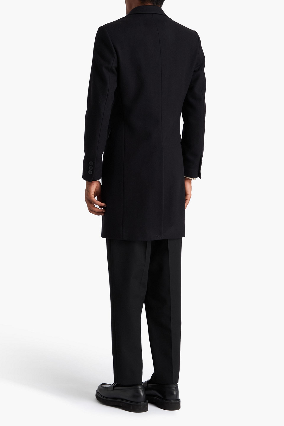 SANDRO WOOL-BLEND FELT COAT