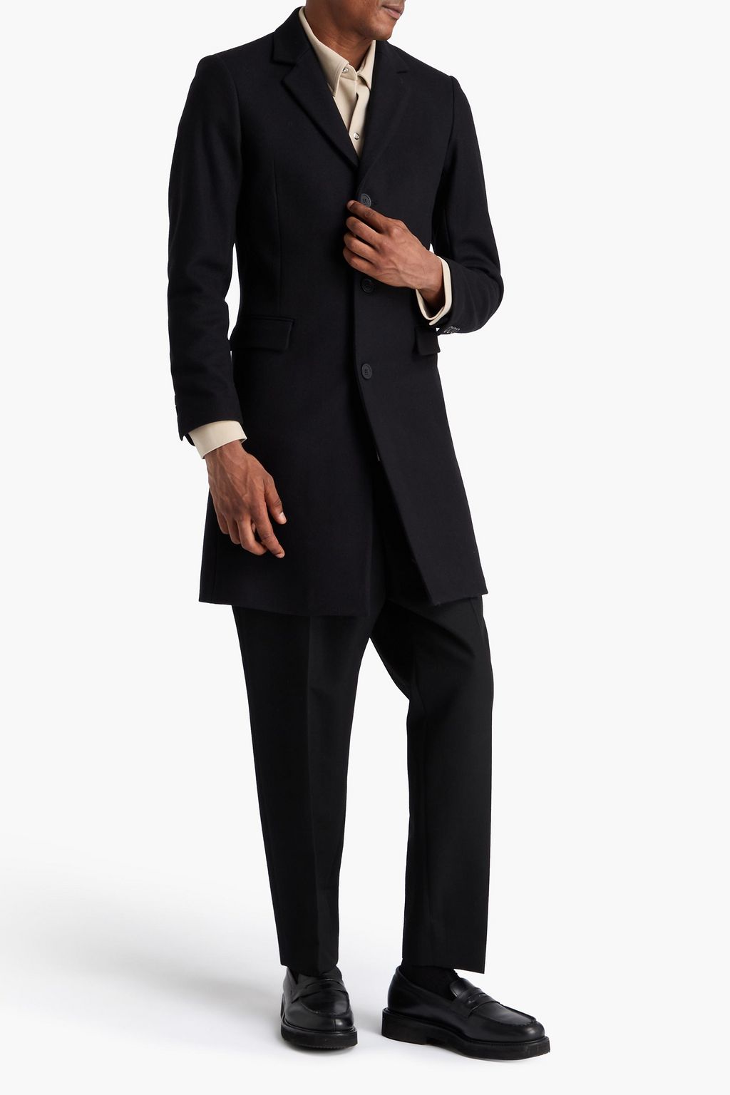 SANDRO Wool-blend felt coat