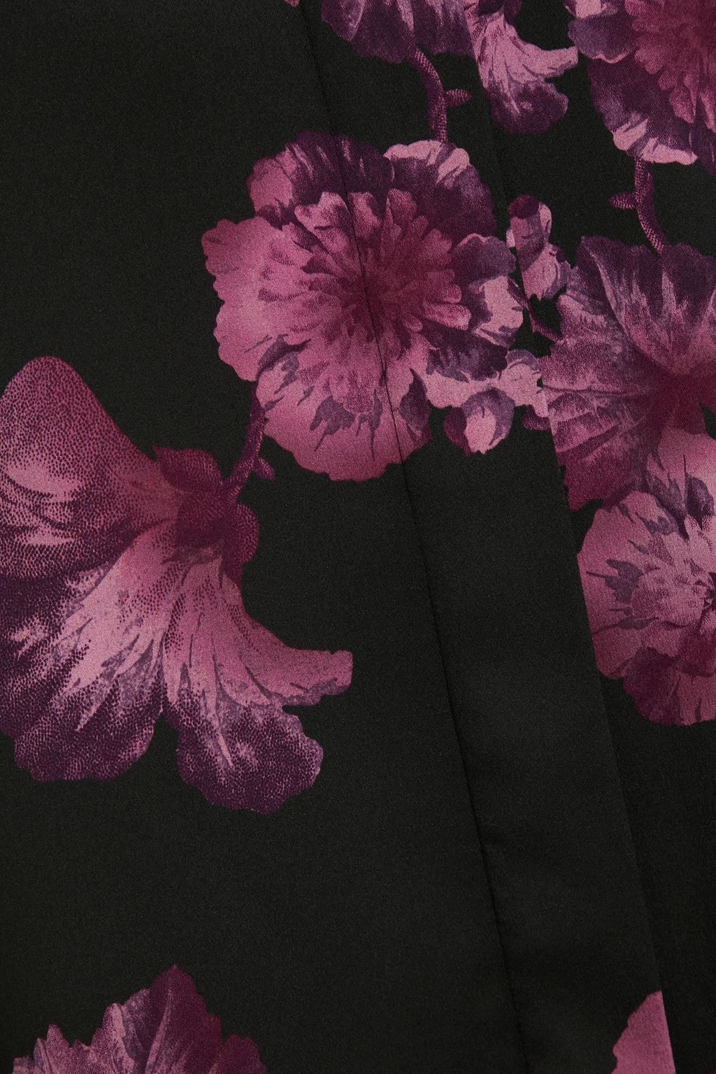 VINCE. Floral-print silk-satin shirt