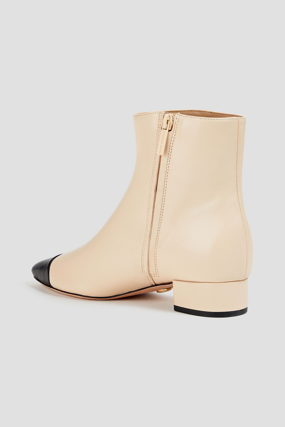  Veronica Beard - Cecile Two-tone Leather Ankle Boots - White - Us 5 