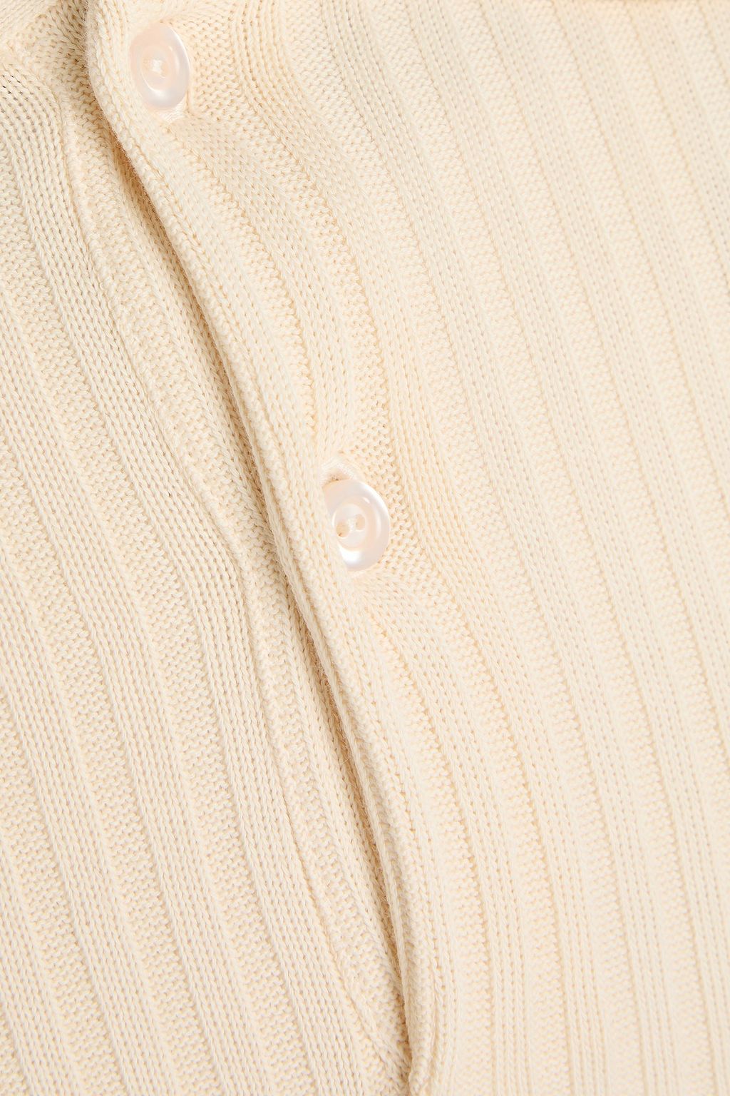 SANDRO Ribbed cotton polo shirt