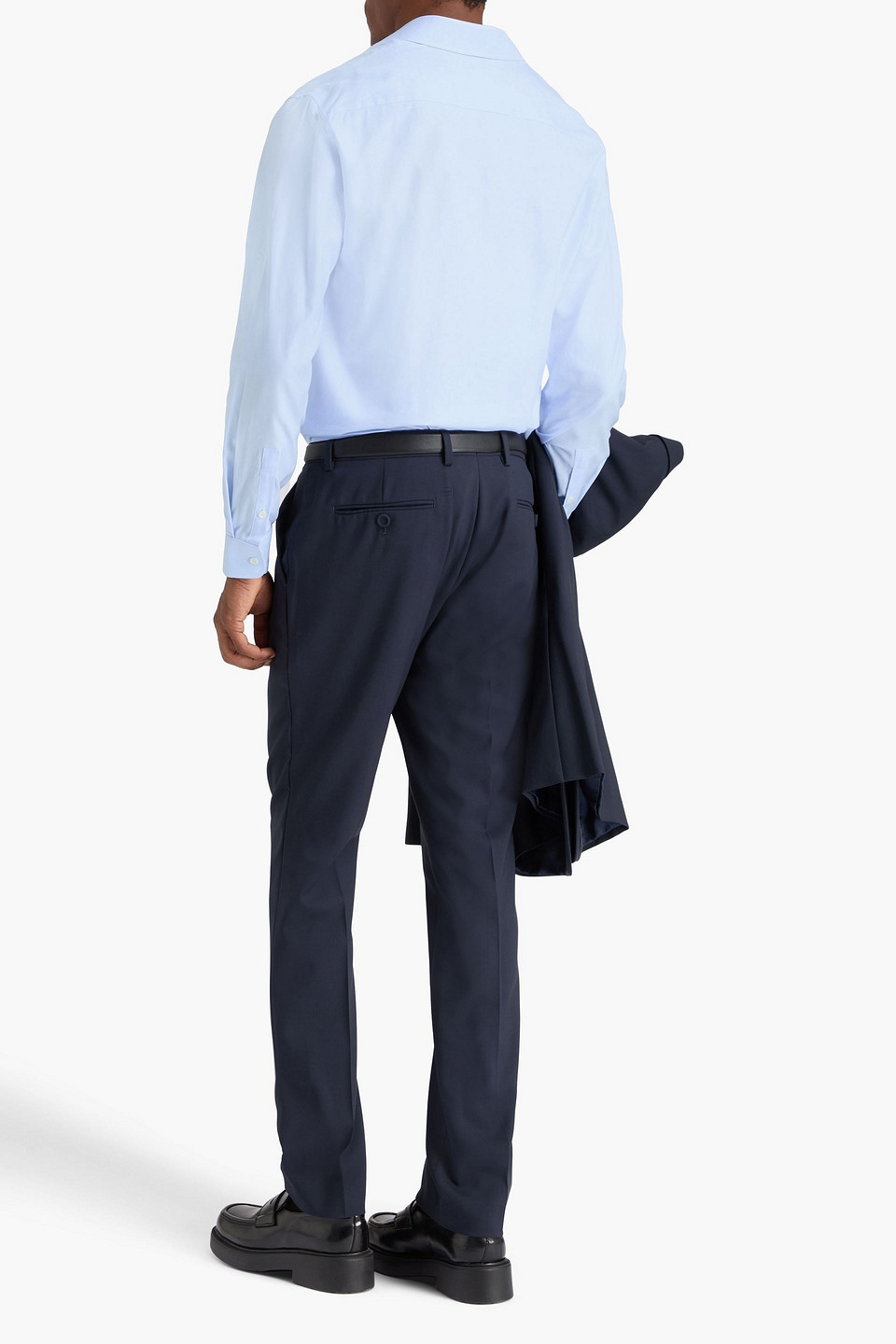  Sandro - Hemd Aus Baumwoll-oxford - Blau - Xs 