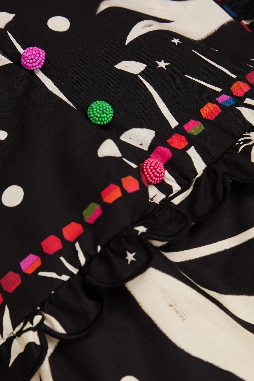 FARM RIO Gestuftes Minikleid aus Baumwollpopeline mit Print