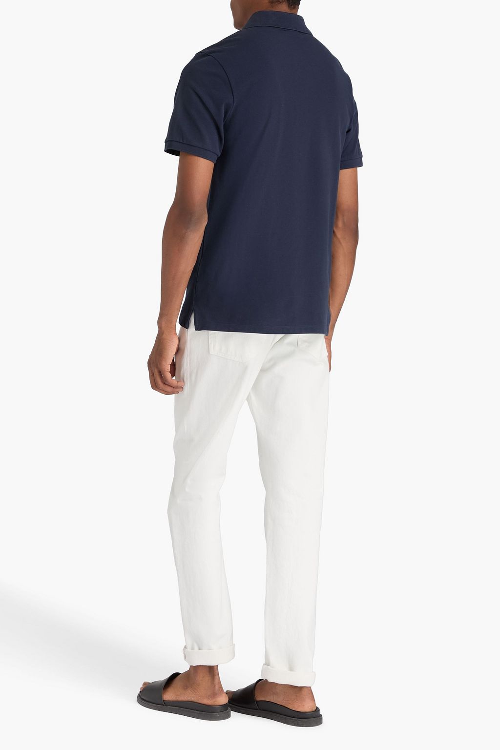 SANDRO Cotton-piqué polo shirt