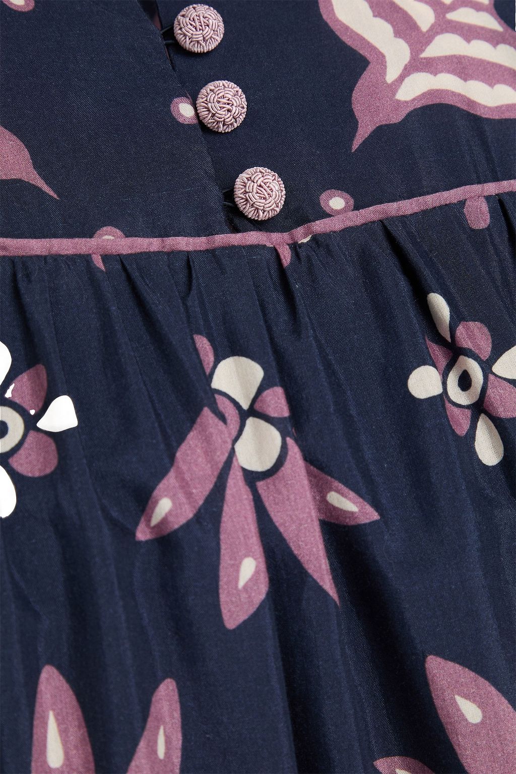FARM RIO Bedrucktes Minikleid aus Webstoff mit Rüschen