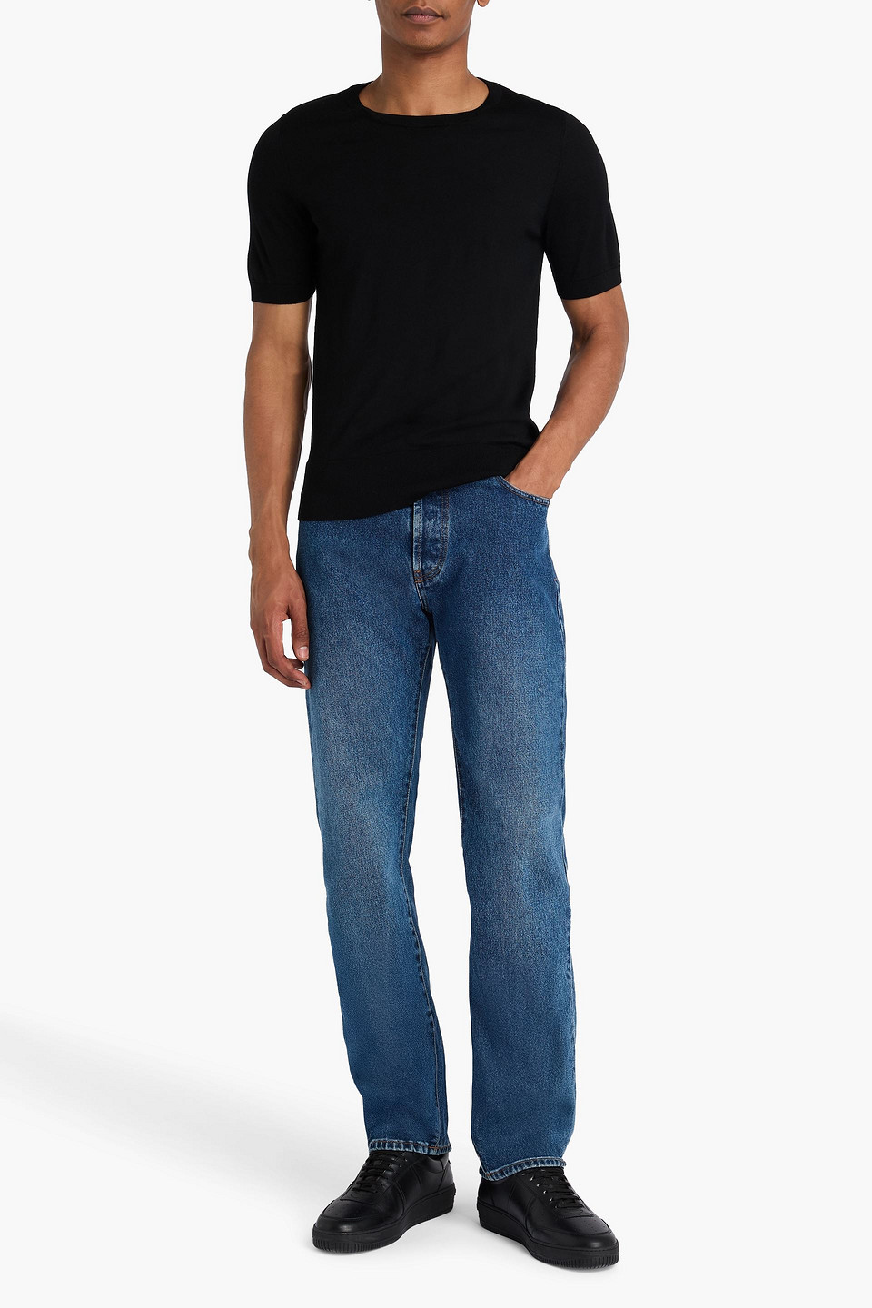  Sandro - T-shirt Aus Wolle - Schwarz - Xs 