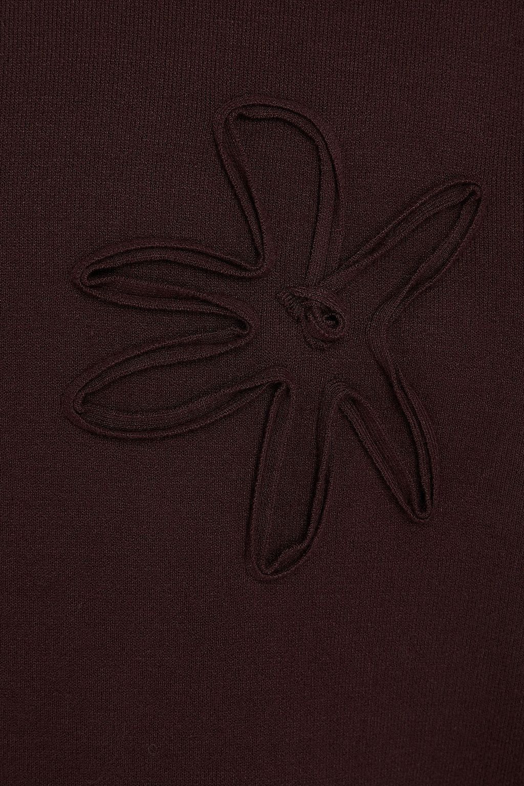 SANDRO Floral-appliquéd knitted sweater