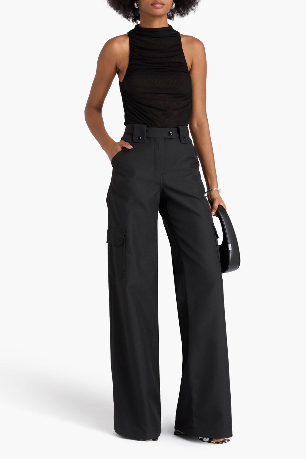 COURRÈGES Cargohose mit weitem Bein aus Twill