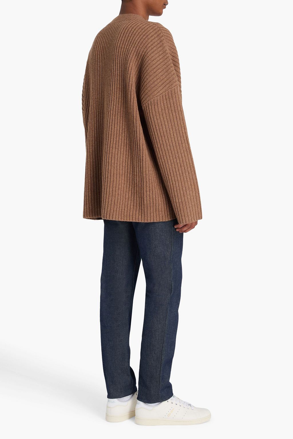 SANDRO Daniel ribbed wool-blend cardigan