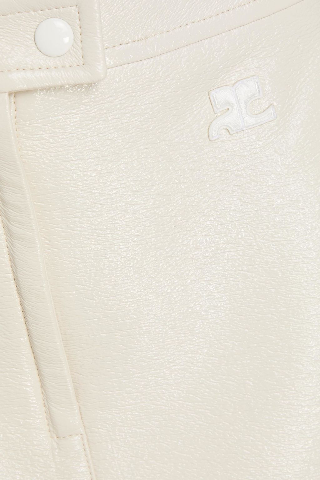 COURRÈGES Minirock aus Vinyl in Knitteroptik