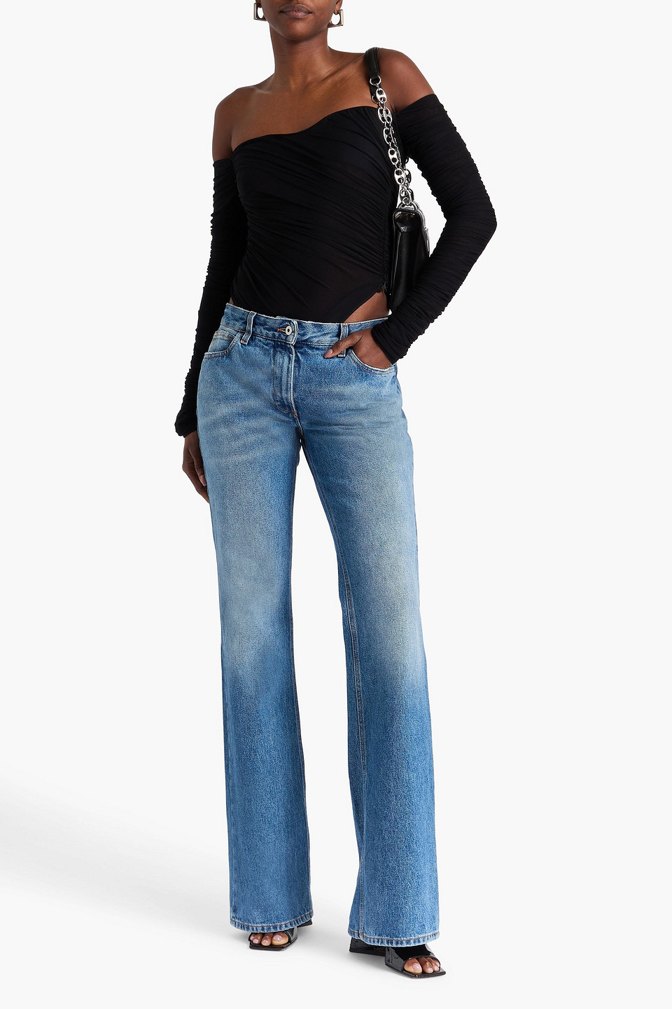  Off-white - Halbhohe Schlagjeans - Blau - 29 